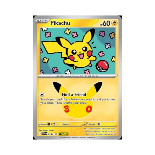 Pokemon TCG Pikachu 07/30 30th Celebration (English Ver.)