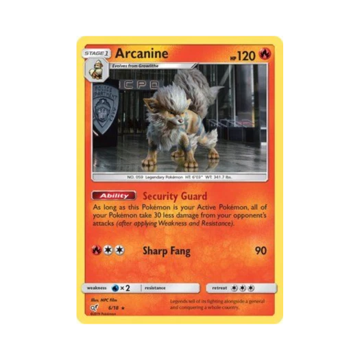 Pokemon TCG Arcanine R Detective Pikachu (English Ver.)