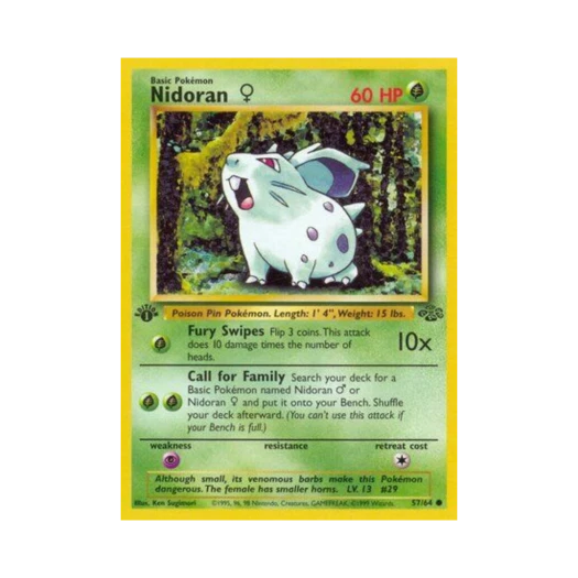 Pokemon TCG Nidoran ♀ C Jungle (English Ver.)
