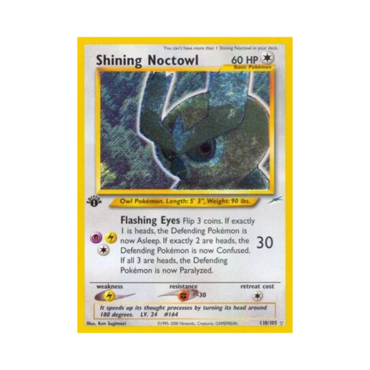 포켓몬 TCG 빛나는 야부엉 RS 네오 데스티니 (영문판)