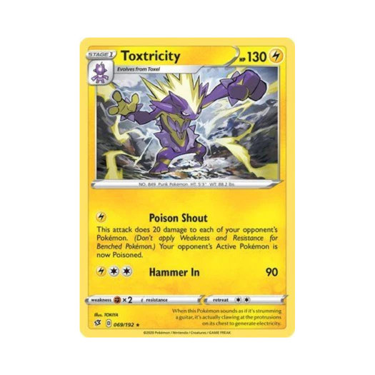 Pokemon TCG Toxtricity R Rebel Clash (English Ver.)