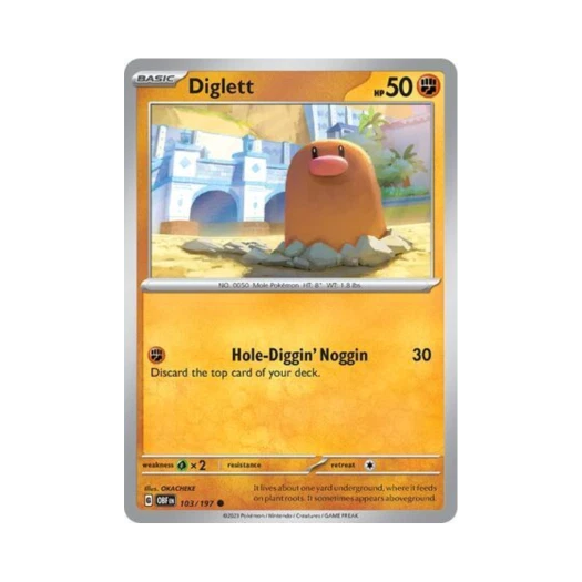 Pokemon TCG Diglett C Obsidian Flames (English Ver.)