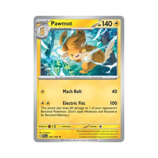 포켓몬 TCG 빠르모트 R 팔데아 이볼브드 (영문판)