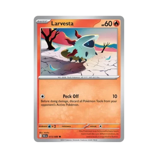 Pokemon TCG Larvesta C Black Bolt (English Ver.)