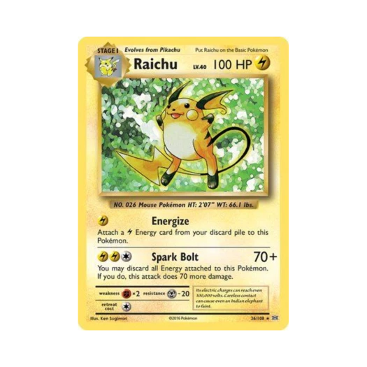 포켓몬 TCG 라이츄 RH 에볼루션즈 (영문판)
