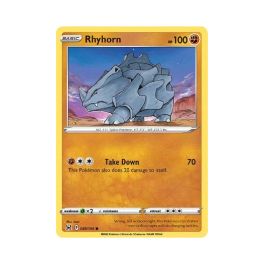 포켓몬 TCG 뿔카노 C 로스트 오리진 (영문판)