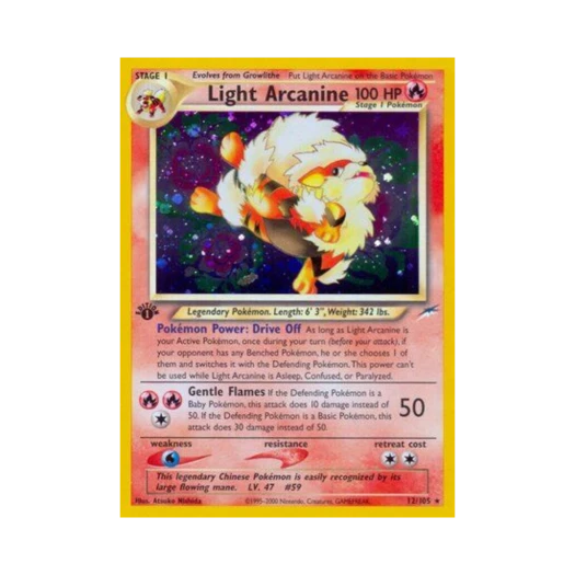 포켓몬 TCG 라이트 윈디 RH 네오 데스티니 (영문판)
