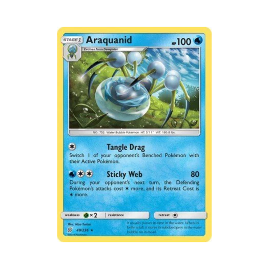 Pokemon TCG Araquanid R Unified Minds (English Ver.)