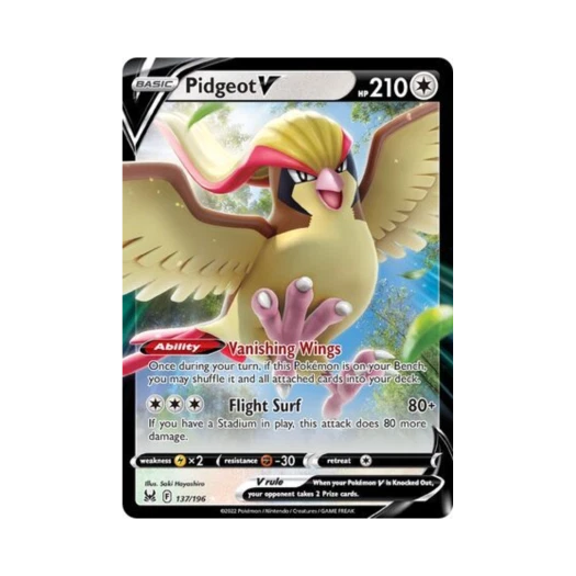 Pokemon TCG Pidgeot V HRV Lost Origin (English Ver.)