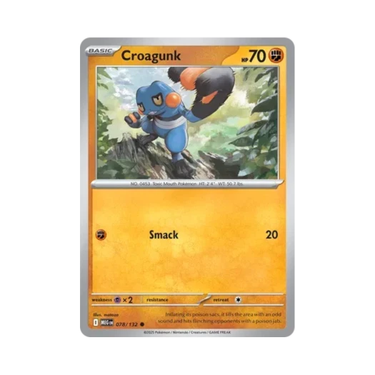 Pokemon TCG Croagunk C Mega Evolution (English Ver.)