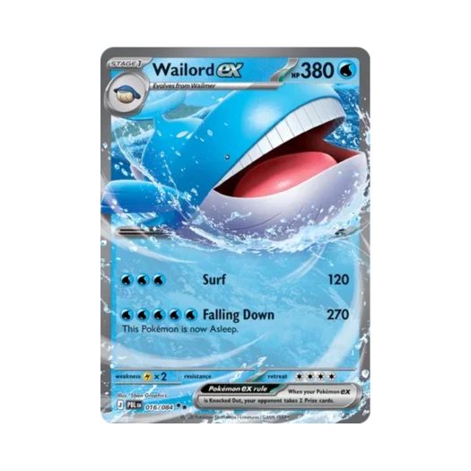포켓몬 TCG 고래왕 ex RR 피치 블랙 (영문판)