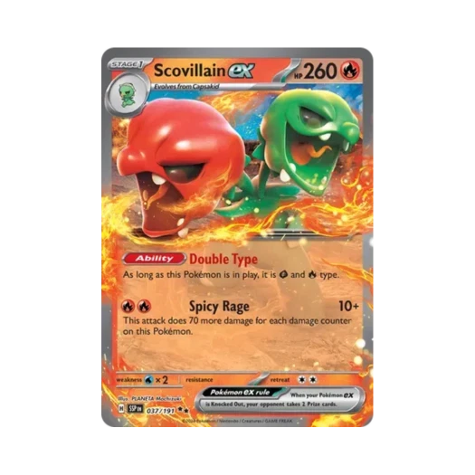 포켓몬 TCG 스코빌런 ex DR 서징 스파크 (영문판)