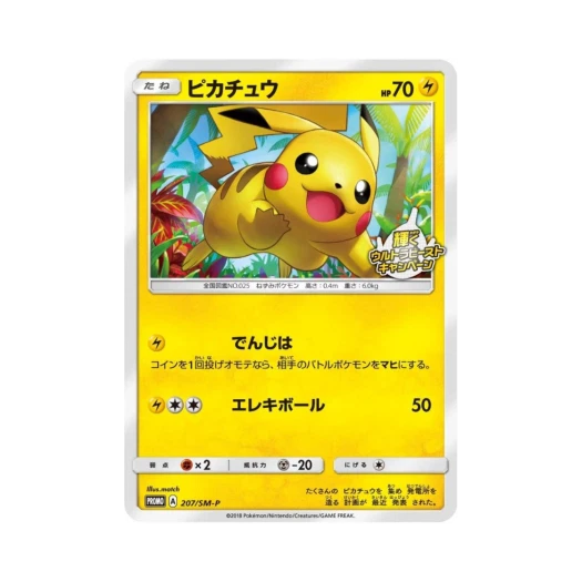Pokemon TCG Pikachu P Sun & Moon Promos (Japanese Ver.)