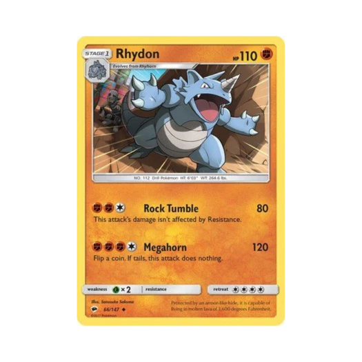Pokemon TCG Rhydon U Burning Shadows (English Ver.)
