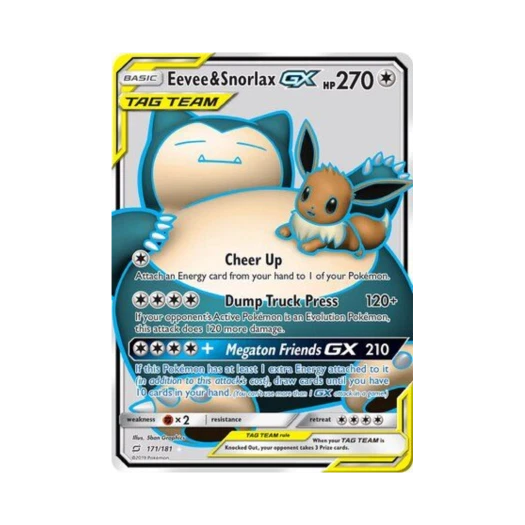 Pokemon TCG Eevee & Snorlax GX RU Team Up (English Ver.)