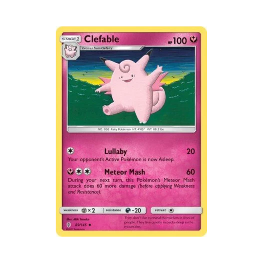 Pokemon TCG Clefable U Guardians Rising (English Ver.)