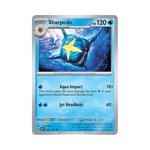 포켓몬 TCG 샤크니아 U 옵시디언 플레임즈 (영문판) 카드 이미지