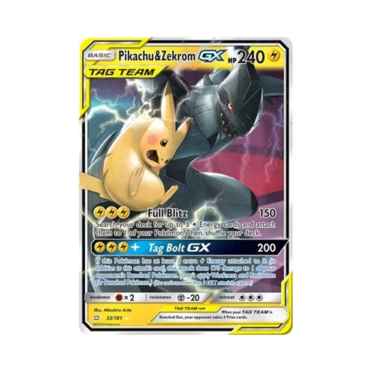 포켓몬 TCG 피카츄 & 제크로무 GX RHG 팀업 (영문판)
