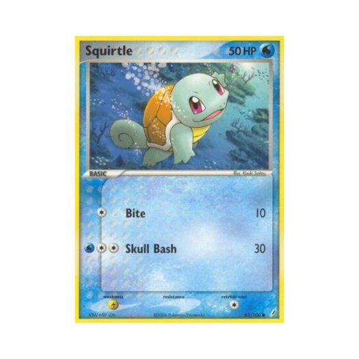 Pokemon TCG Squirtle C EX Crystal Guardians (English Ver.)
