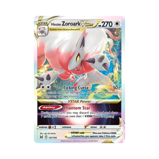 Pokemon TCG Hisuian Zoroark VSTAR HRV Lost Origin (English Ver.)