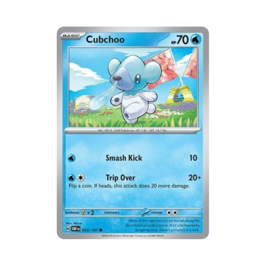 Pokemon TCG Cubchoo C Obsidian Flames (English Ver.)
