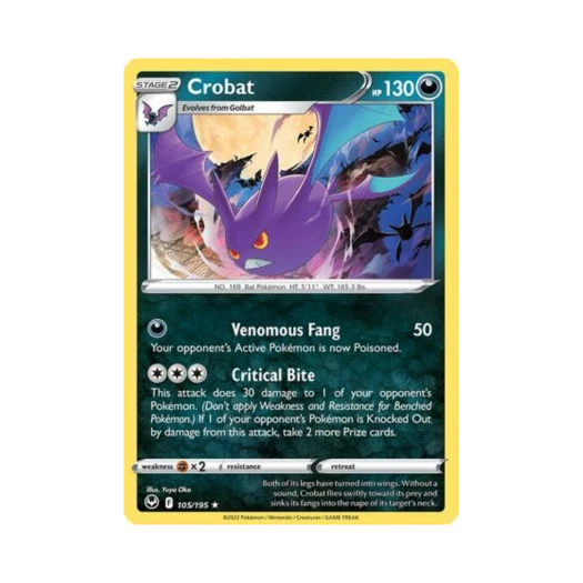포켓몬 TCG 크로뱃 RH 실버 템페스트 (영문판)