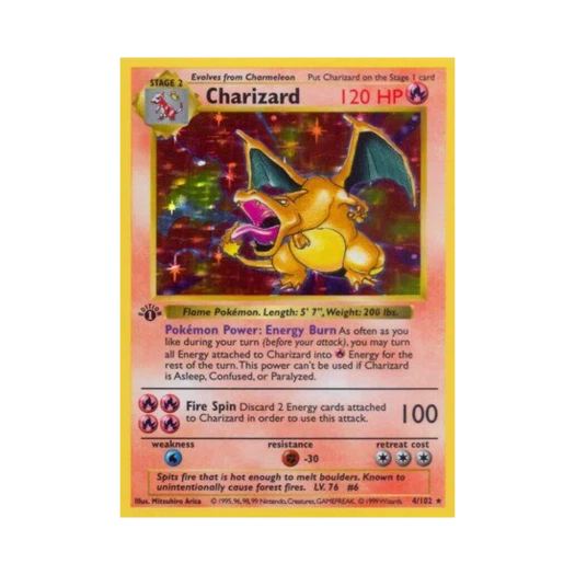 Pokemon TCG Charizard Base Set 1st Edition (English Ver.)