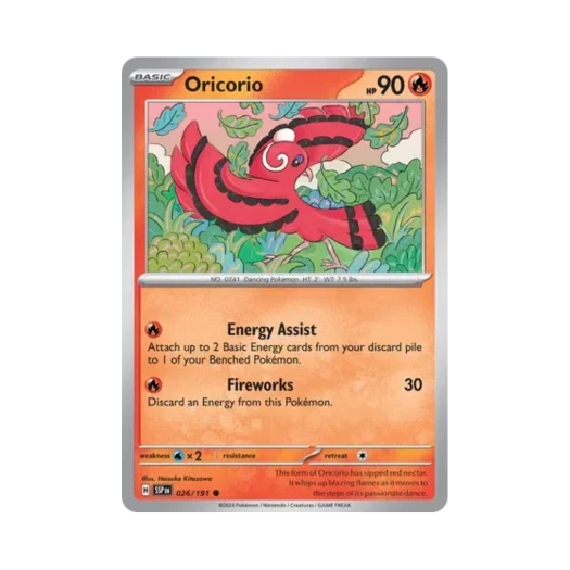 Pokemon TCG Oricorio C Surging Sparks (English Ver.)