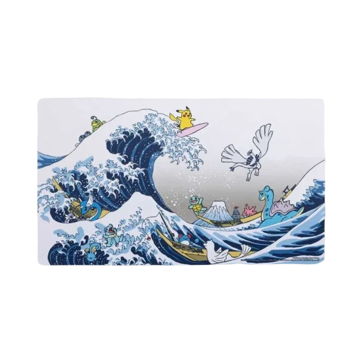 Pokemon TCG Play Mat Great Wave Pikachu&Friends Katsushika Hokusai WCS 2023 Overseas Only