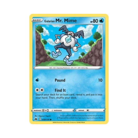 포켓몬 TCG 가라르 마임맨 C 크라운 제니스 (영문판)