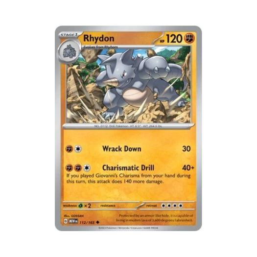 Pokemon TCG Rhydon U Scarlet & Violet 151 (English Ver.)