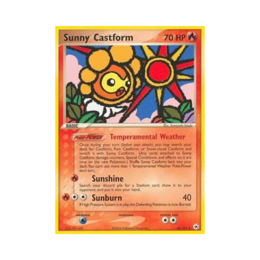 Pokemon TCG Sunny Castform R EX Hidden Legends (English Ver.)