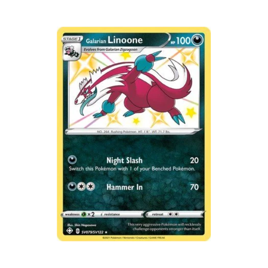 Pokemon TCG Galarian Linoone RS Shining Fates (English Ver.)