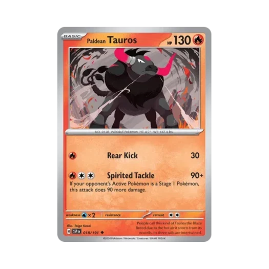 포켓몬 TCG 팔데아 켄타로스 U 서징 스파크 (영문판) 카드 이미지