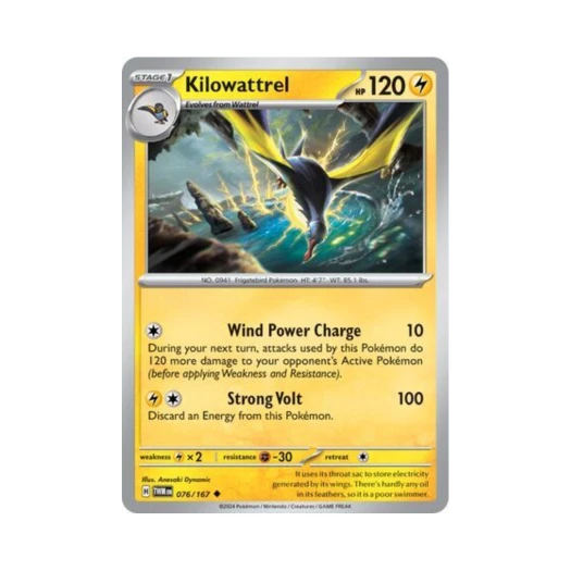 Pokemon TCG Kilowattrel U Twilight Masquerade (English Ver.)
