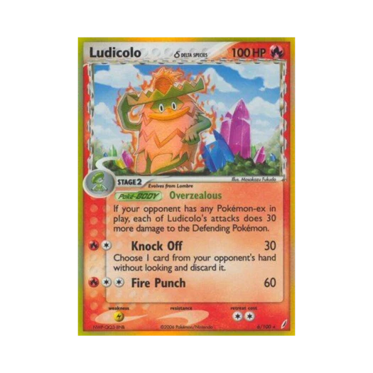 Pokemon TCG Ludicolo RH EX Crystal Guardians (English Ver.)
