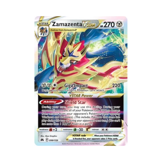 Pokemon TCG Zamazenta VSTAR R Crown Zenith (English Ver.)
