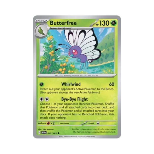 Pokemon TCG Butterfree U Scarlet & Violet 151 (English Ver.)