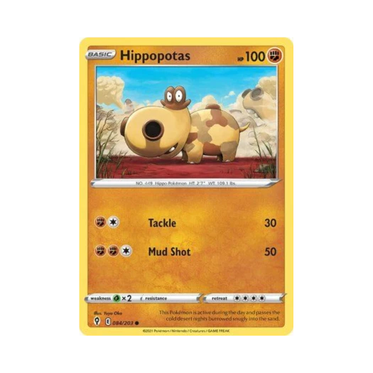 포켓몬 TCG 히포포타스 C 이볼빙 스카이즈 (영문판)