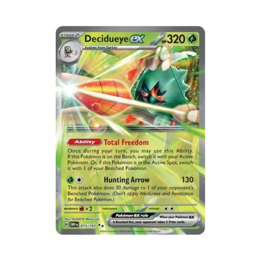 포켓몬 TCG 모크나이퍼 ex DR 옵시디언 플레임즈 (영문판)