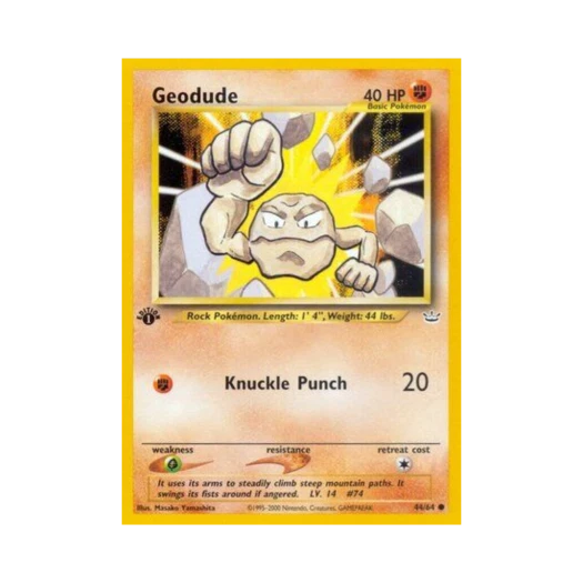 Pokemon TCG Geodude C Neo Revelation (English Ver.)