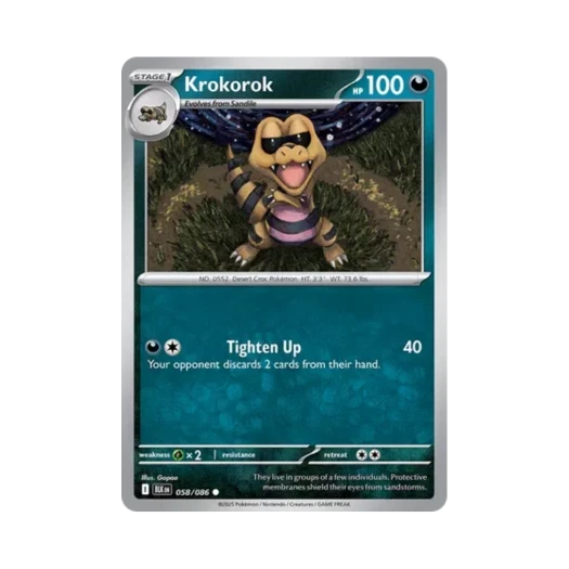 Pokemon TCG Krokorok C Black Bolt (English Ver.)
