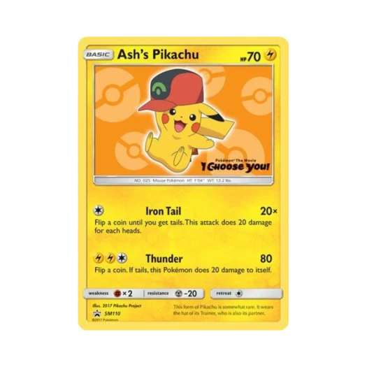 Pokemon TCG Ash's Pikachu P Sun & Moon Promos (English Ver.)