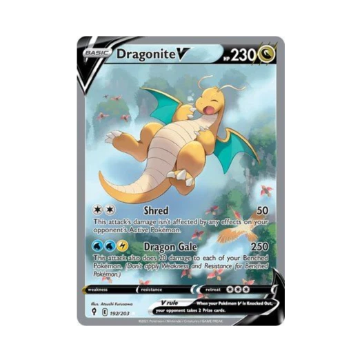 포켓몬 TCG 망나뇽 V RU 이볼빙 스카이즈 (영문판)