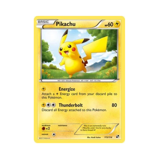 Pokemon TCG Pikachu RS Black & White (English Ver.)