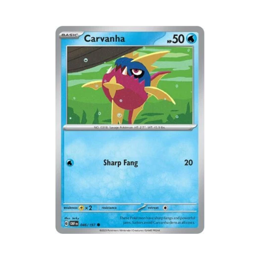 포켓몬 TCG 샤프니아 C 옵시디언 플레임즈 (영문판) 카드 이미지
