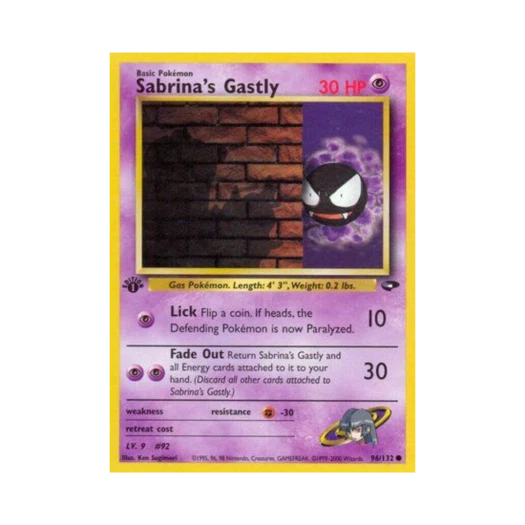 Pokemon TCG Sabrina's Gastly C Gym Challenge (English Ver.)