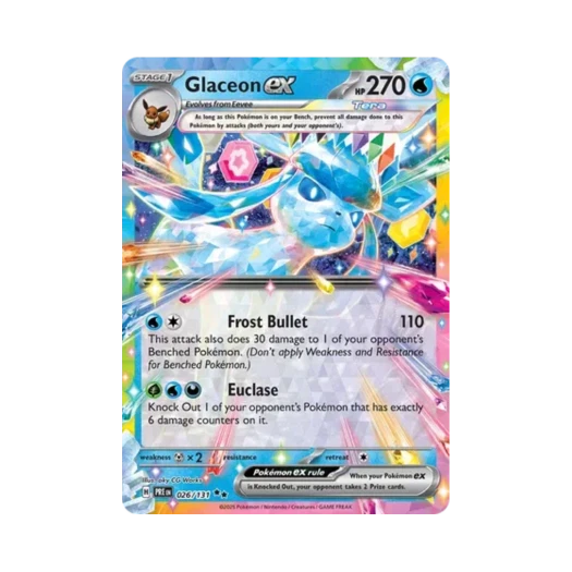 포켓몬 TCG 글레이시아 ex DR 프리즈매틱 에볼루션즈 (영문판)