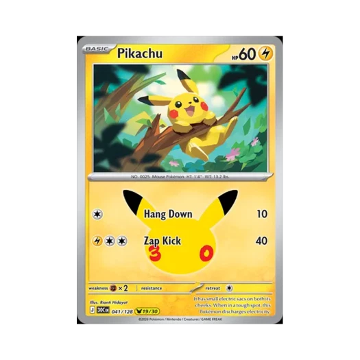 포켓몬 TCG 피카츄 19/30 30주년 기념 피카츄 컬렉션 (영문판)