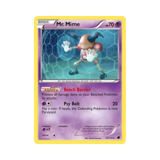 포켓몬 TCG 마임맨 R 플라스마 프리즈 (영문판)